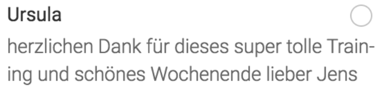 Chat-Stimme: herzlichen Dank für dieses super tolle Training